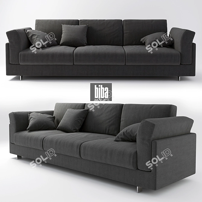 Modern and Versatile Biba Zeno Sofa 3D model image 1