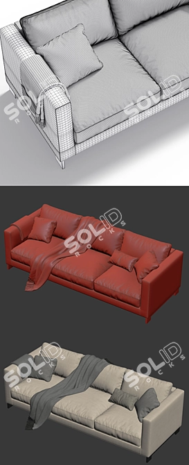 Molteni & C Reversi 2-Seater Sofa 3D model image 3
