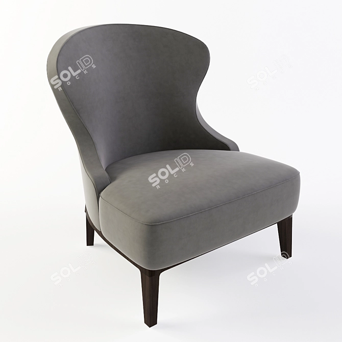 Elegant Wiggs Lounge Chair 3D model image 1