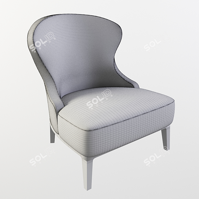 Elegant Wiggs Lounge Chair 3D model image 2