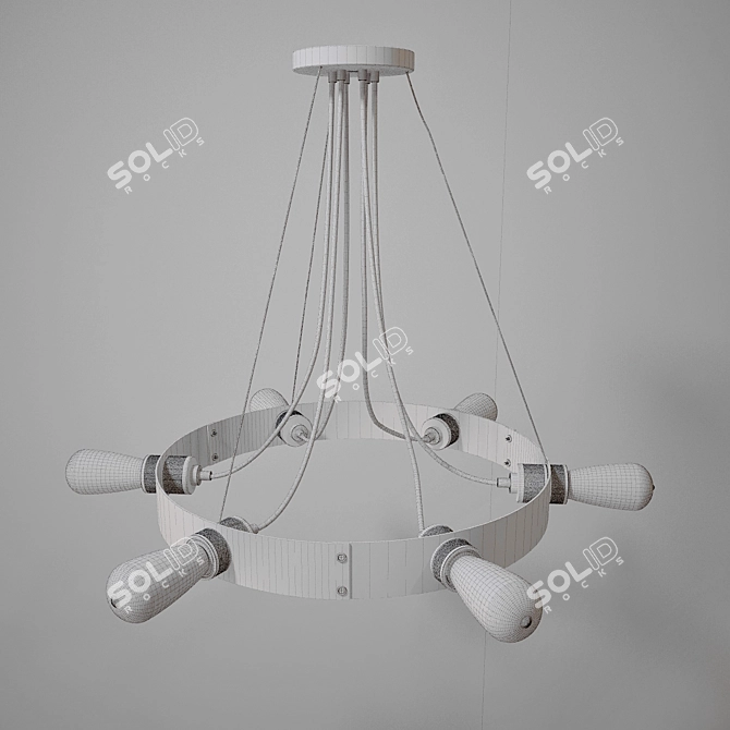 Modern Loft Chandelier Light 3D model image 3