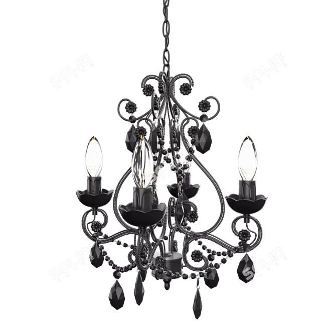 Elegant Mini Chandelier for Mirabella Light 3D model image 1