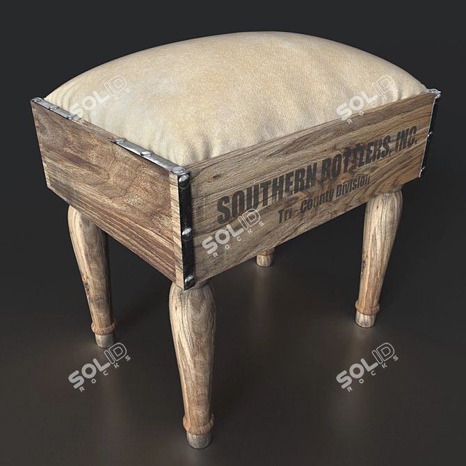 Vintage Southern Bottlers: Unwrapped Textures 3D model image 1