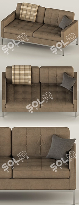 Midcentury Elegance: Florence Knoll Settee 3D model image 2