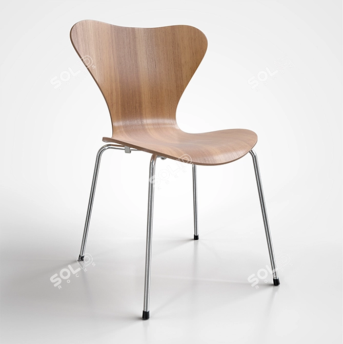 Timeless Elegance: Fritz Hansen Series 7 3D model image 1