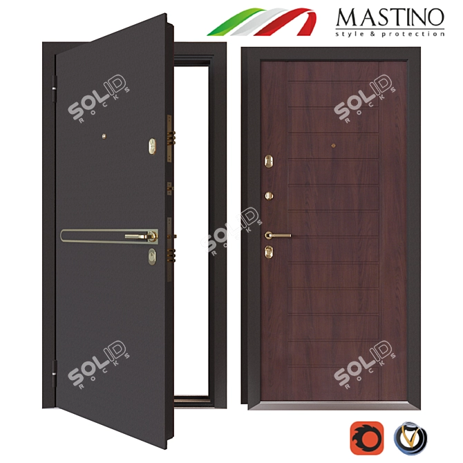 MASTINO STRADA Metal Entry Door 3D model image 1
