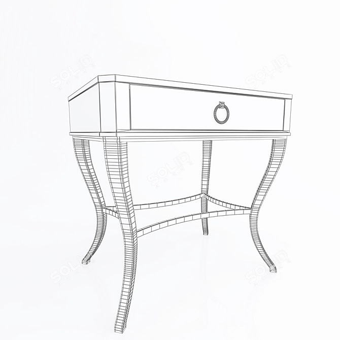 Sleek Nightstand with Drawer - Bernhard 3D model image 2