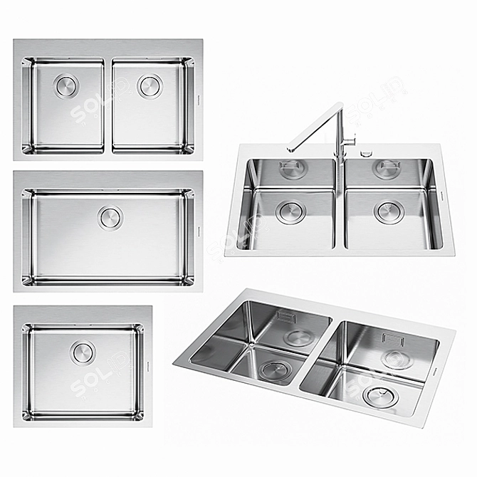 Barazza Kitchen Sink Set 3D model image 1