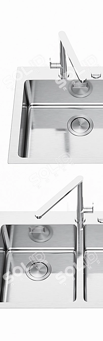 Barazza Kitchen Sink Set 3D model image 2