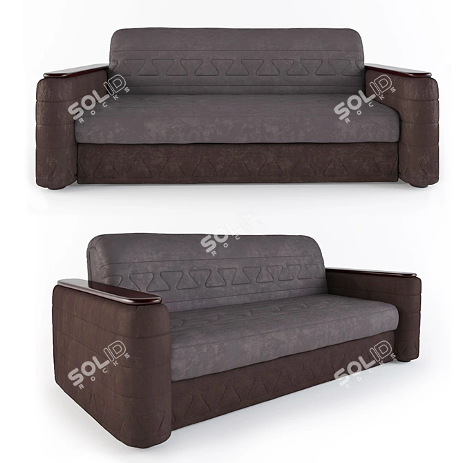 Modern Convertible Sofa Bed 3D model image 1
