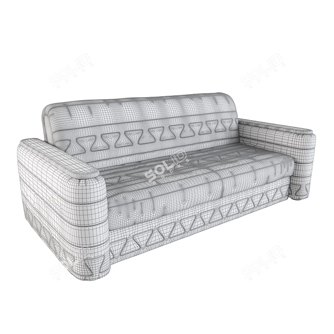 Modern Convertible Sofa Bed 3D model image 2