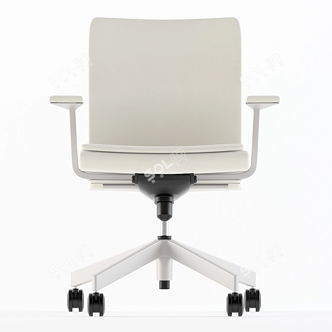 Elegant Swivel Chair: Step Mid Back 3D model image 3