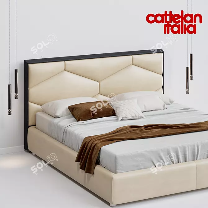 Cattelan Edward Bed: Sleek and Stylish 3D model image 3