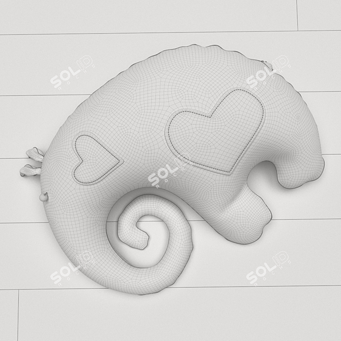 Playful Laminate Flooring with Elephant-themed Toys 3D model image 3