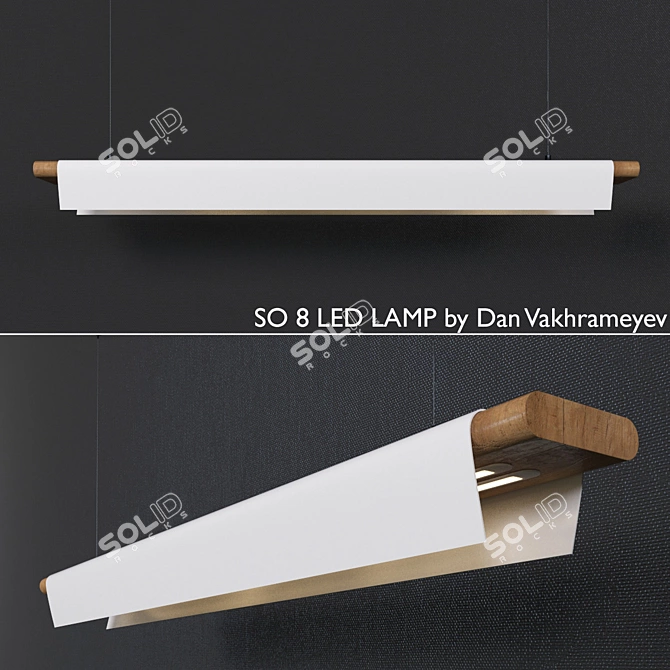 Elegant Lamp by Dan Vakhrameyev 3D model image 2