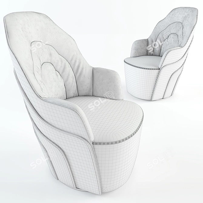 BD Couture Armchair: Elegant and Timeless 3D model image 3