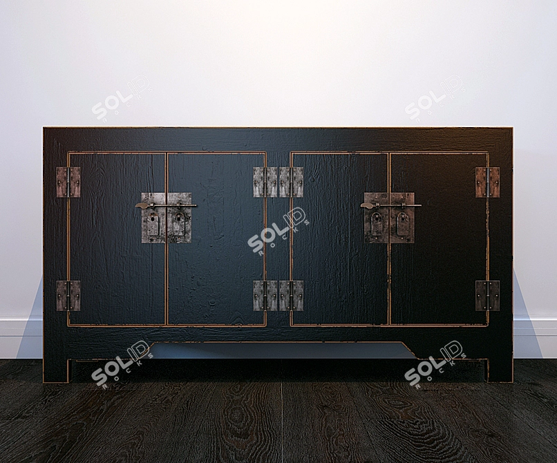 Ming Dynasty Chinese Chest: BF-20182 3D model image 2