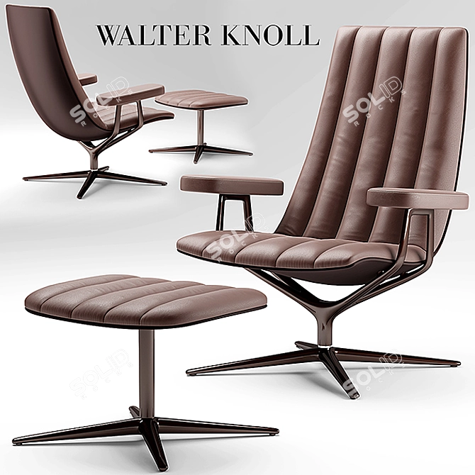 Walter Knoll Healey Lounge Armchair 3D model image 1