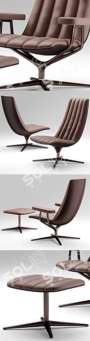 Walter Knoll Healey Lounge Armchair 3D model image 2