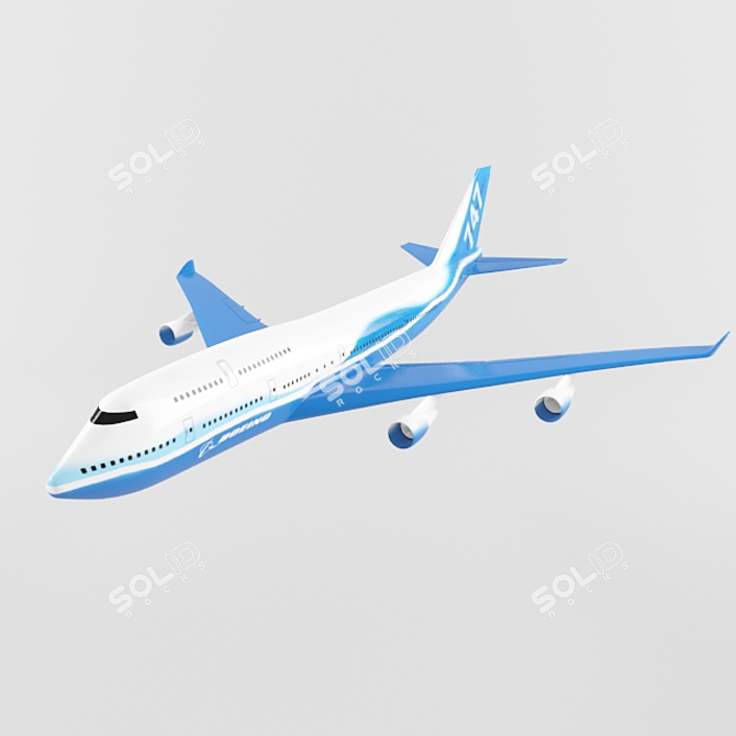 Animated Boeing 747 Model - Ultimate Aviation Experience 3D model image 1