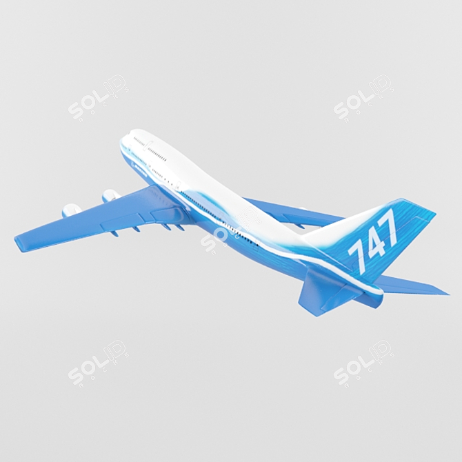 Animated Boeing 747 Model - Ultimate Aviation Experience 3D model image 2