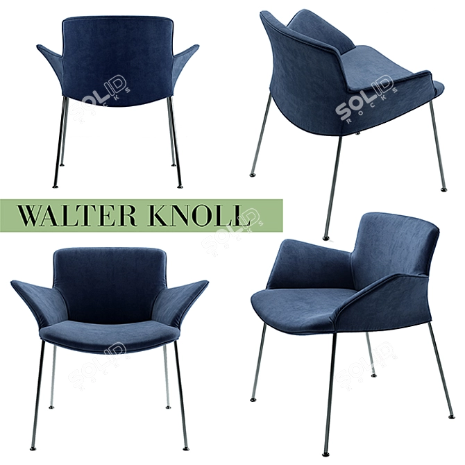 Walter Knoll Burgaz Armchair 3D model image 1