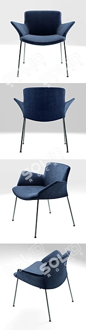 Walter Knoll Burgaz Armchair 3D model image 2