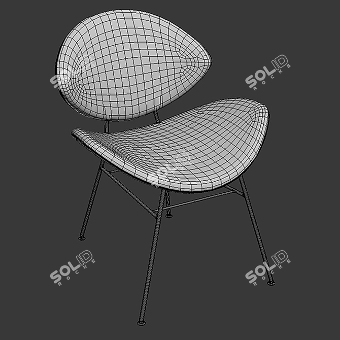 Elegant Fishnet Armchair by Walter Knoll 3D model image 3
