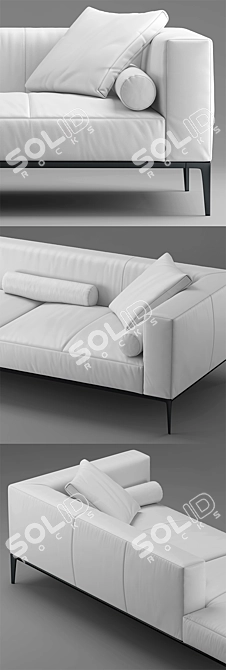 Elegant Walter Knoll Sofa 3D model image 2