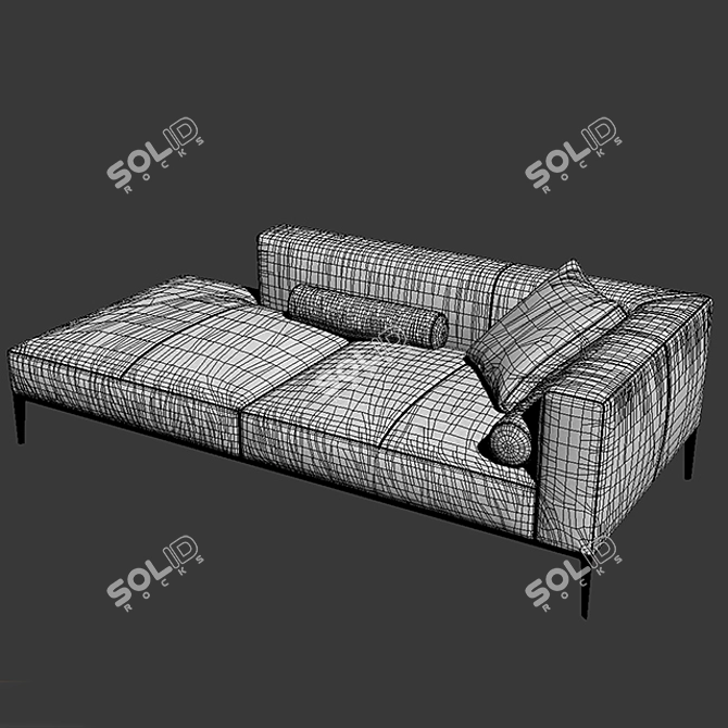 Elegant Walter Knoll Sofa 3D model image 3