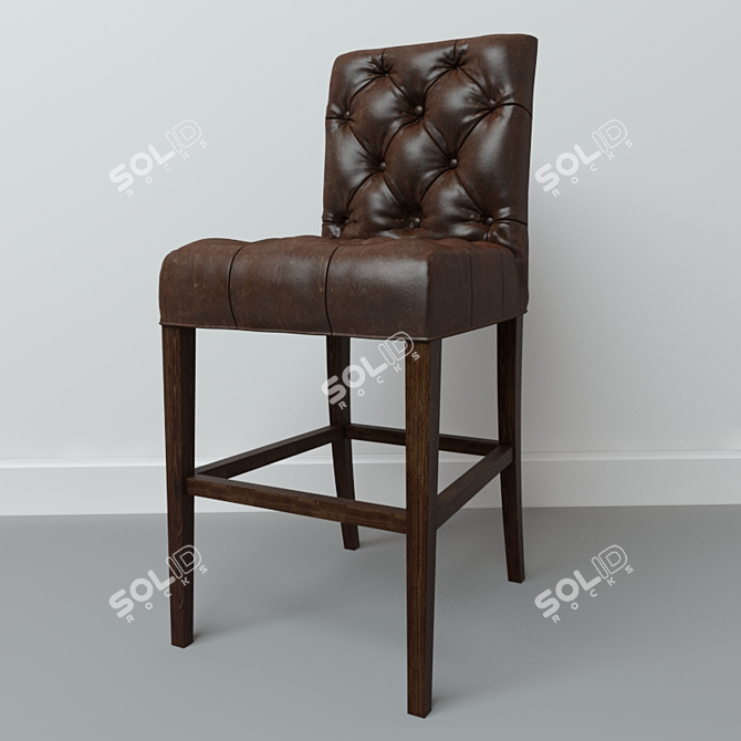 BENNETT PARSONS Leather Bar Stool 3D model image 1