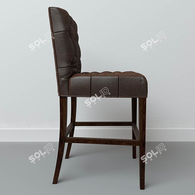 BENNETT PARSONS Leather Bar Stool 3D model image 2