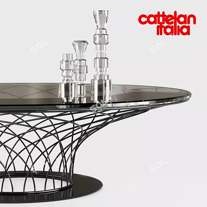 Elegant Cattelan NIDO Table 3D model image 2