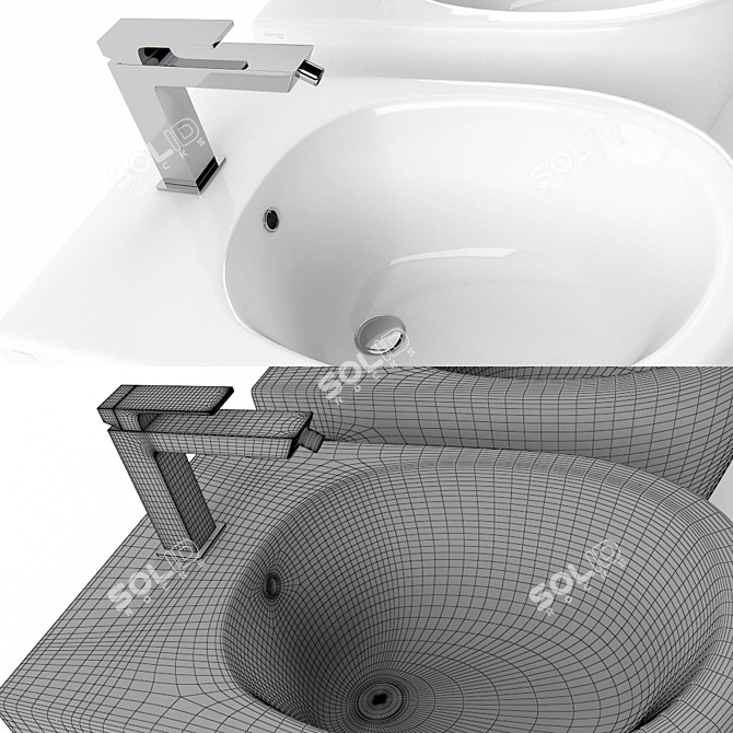 Olympia Nicole: Elegant Bidet Set 3D model image 2