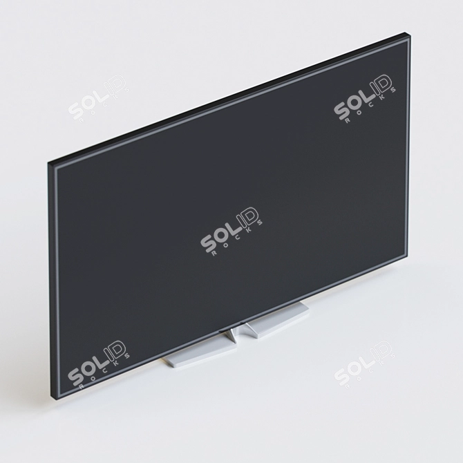 Sleek Slim Smart TV 3D model image 2