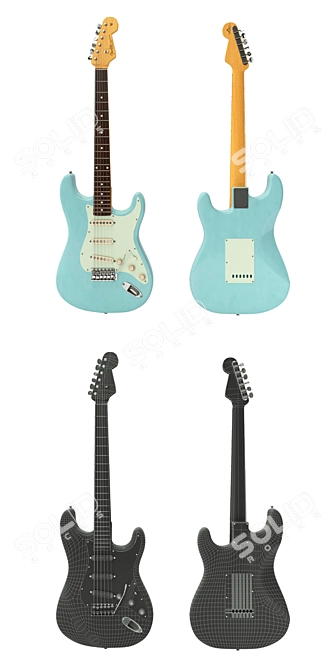 Fender Postmodern Strat: Vintage Relic 3D model image 3