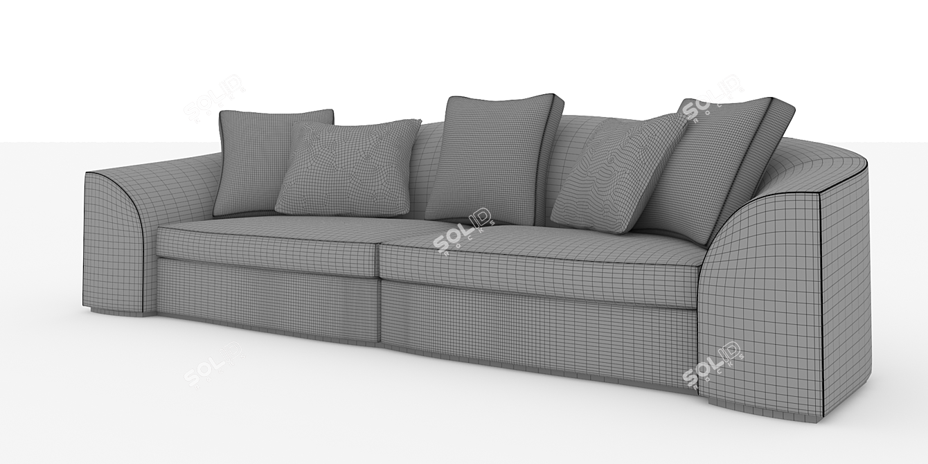 Modern Smania Edward Sofa 3D model image 3