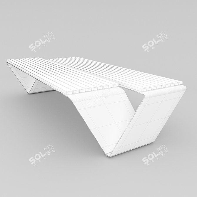 Contemporary Loop Bench 3D model image 3