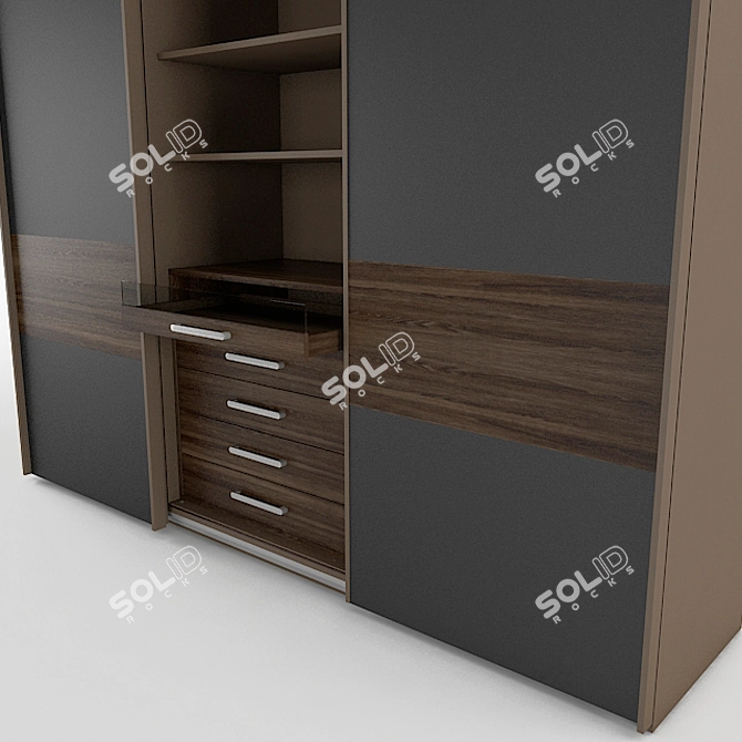 German HULSTA Design Wardrobe 3D model image 3