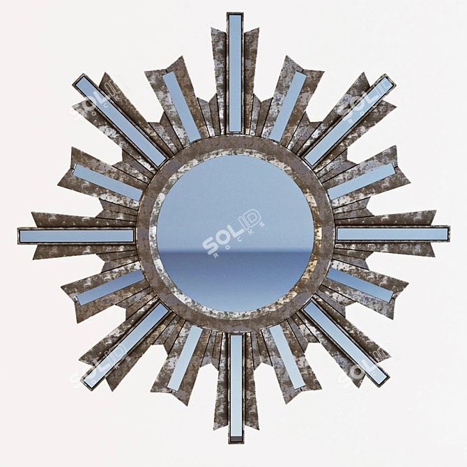 Sunburst Splendor: Bridgnorth Mirror 3D model image 1