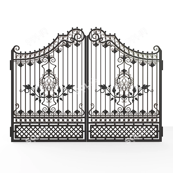 Elegance in Iron: Gate 2244 3D model image 2