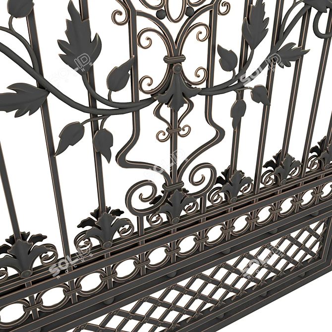 Elegance in Iron: Gate 2244 3D model image 3