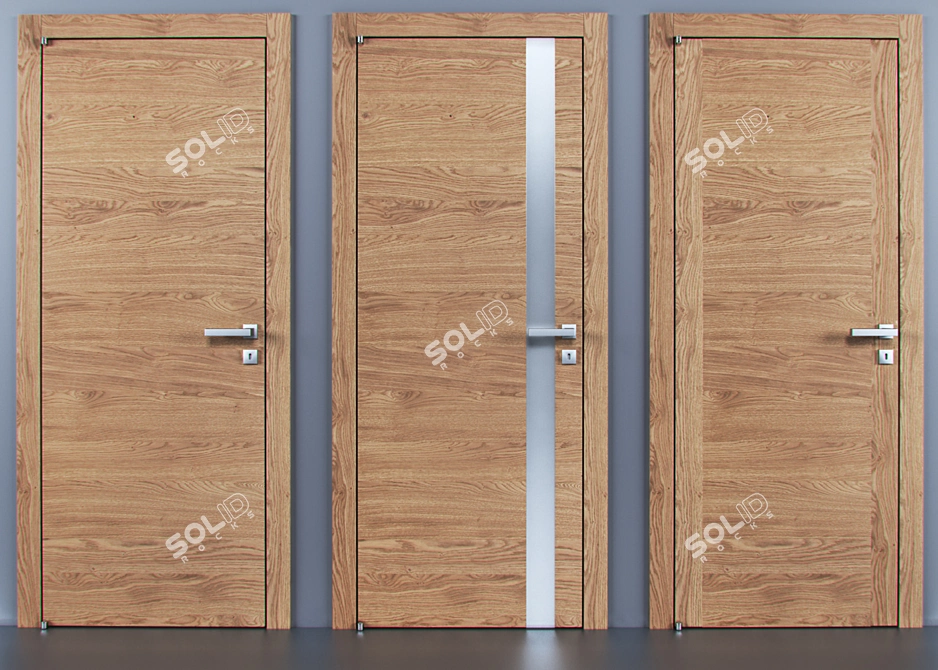 Elegant Barausse Doors 3D model image 2