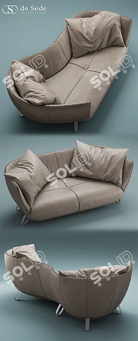 Luxury DS-102 Sofa: Elegant Comfort 3D model image 2