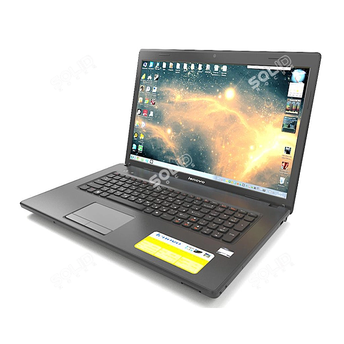 Lenovo G770: Versatile Laptop with Foldable Cover 3D model image 1