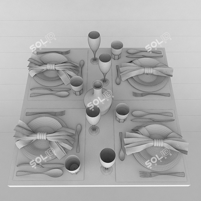 Elegant Table Decor: Transform Your Space 3D model image 3