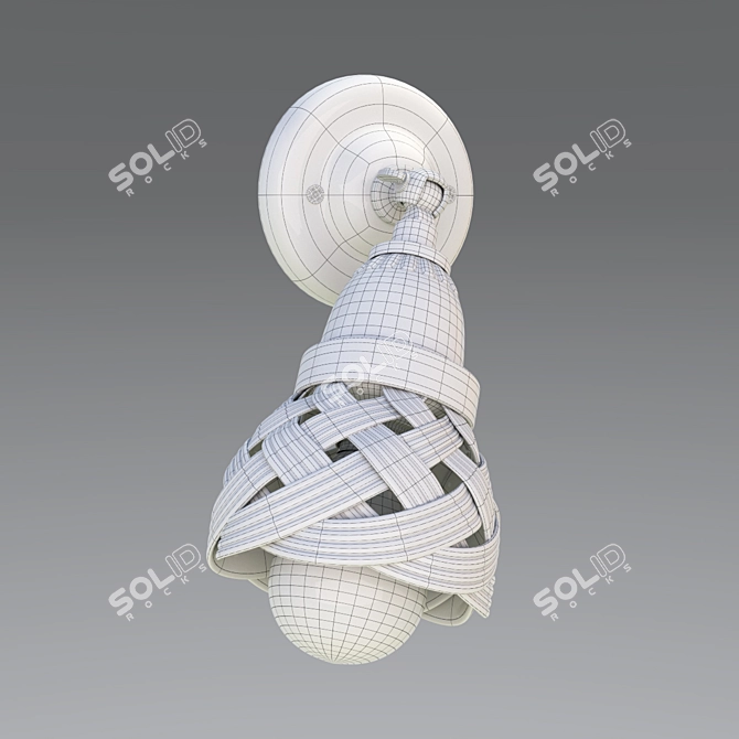 Hand-Painted Ceramic Wall Sconce: Verona Collection 3D model image 2