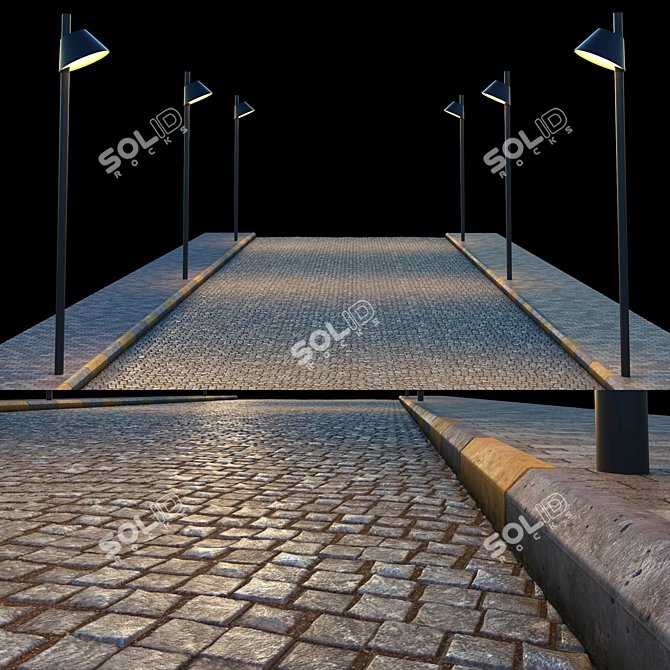 Granite PaveStone & Sidewalk Kit 3D model image 1