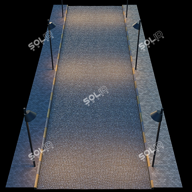 Granite PaveStone & Sidewalk Kit 3D model image 2