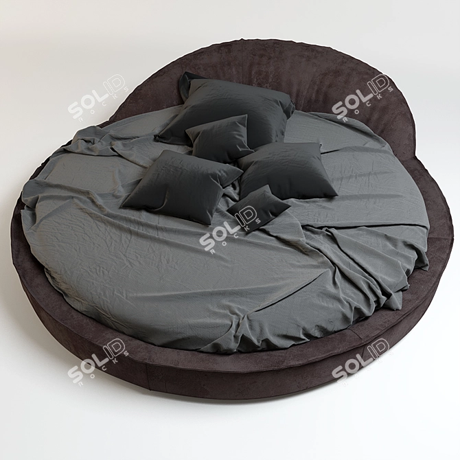 Elegant Round Jazz Night Bed 3D model image 2